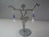 Tanzanite and Quartz silver earrings £8.50