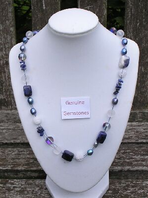 Sodalite and Quartz necklace