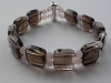 Smoky and Rose Quartz bracelet with solid 925 silver clasp £23.50