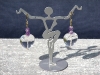 White Quartz and Amethyst earrings (gold plate on 925 silver findings)