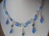 Hand crafted blue dangle necklace £12.50
