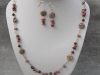 Maifan Stone and Rhodonite necklace and earrings £21.50,£5.50
