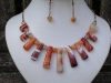 Agate and Carnelian necklace and earrings £15.50/£5.50