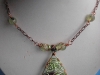 Prehnite and Agate wire necklace £14.50 SOLD