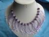 Amethyst and cord necklace £10.50
