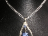 Sodalite and silver plate wire pendant £12.50