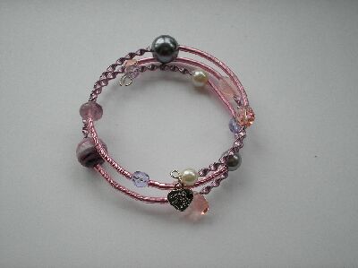 Pink wrap around bracelet