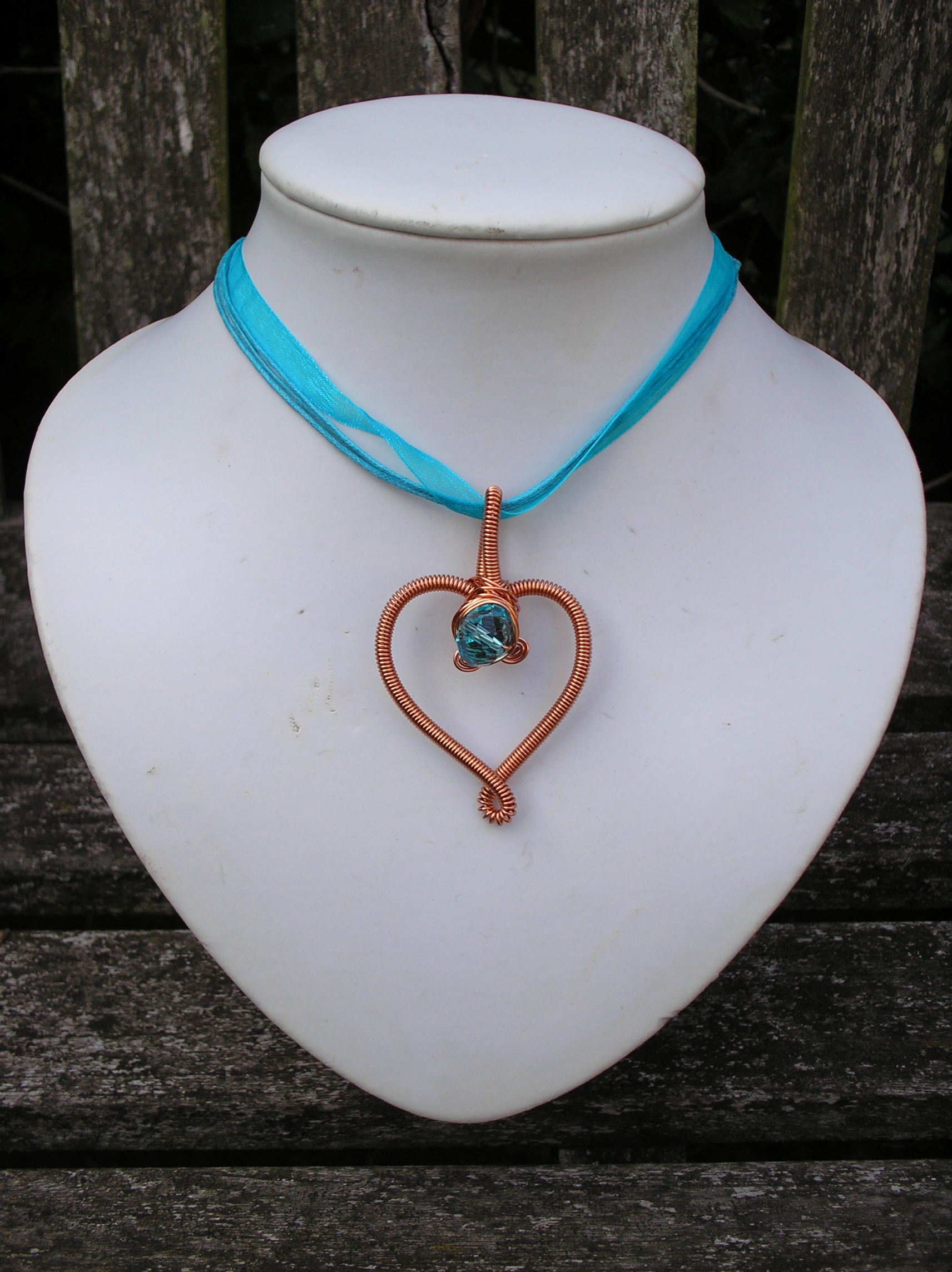 Blue and copper pendant